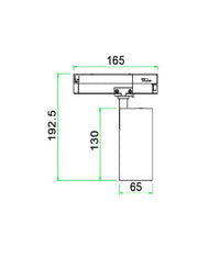 Thumbnail for 3 Wire 1 Circuit LED Tri-CCT Dimmable Track Head Fittings