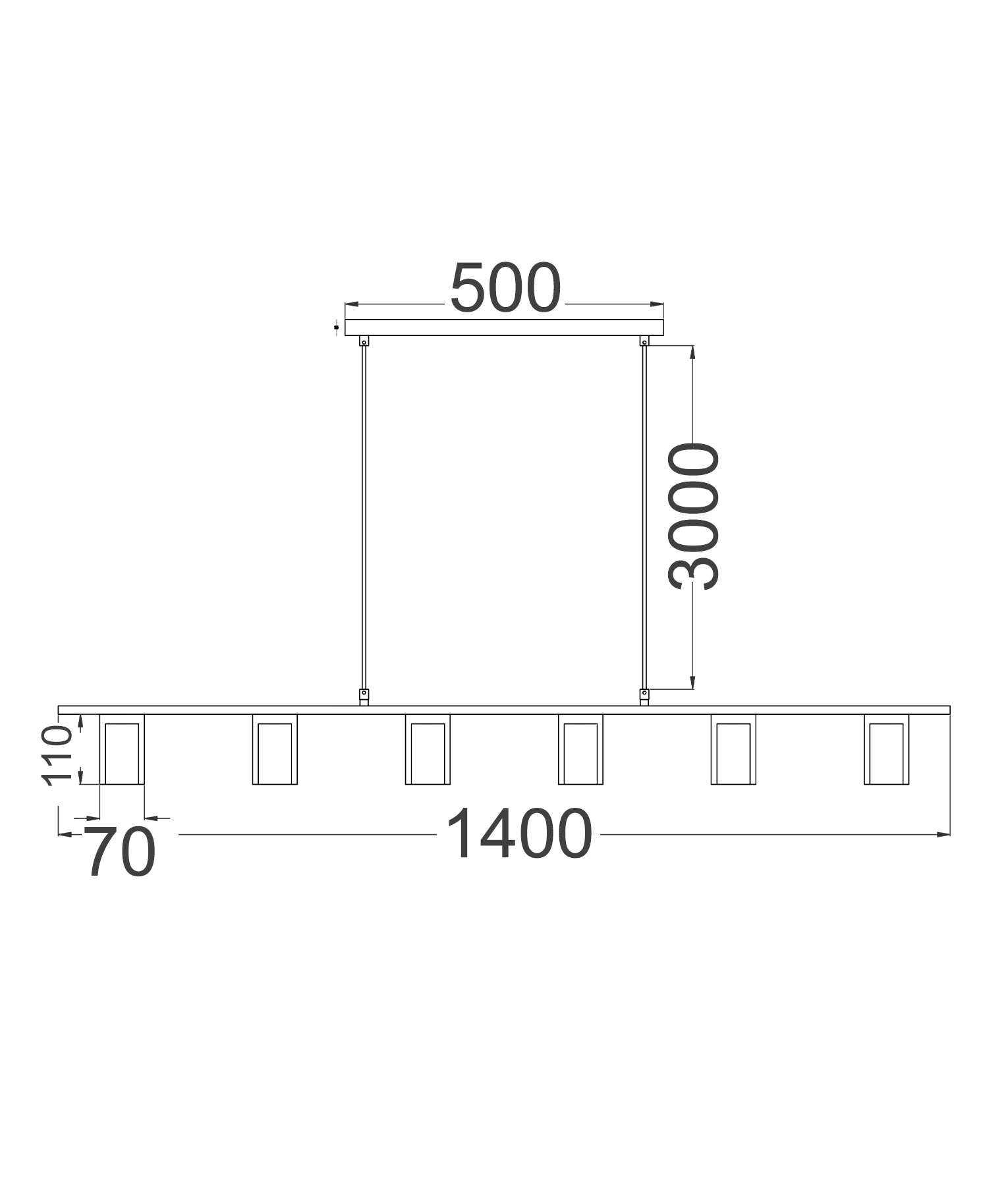 Tuberia: Interior Linear Bar with Beige Travertine Tubular Shade Pendant Light