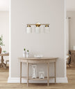 TUFO: Interior White Jar Alabaster with Brass Highlight Wall Light