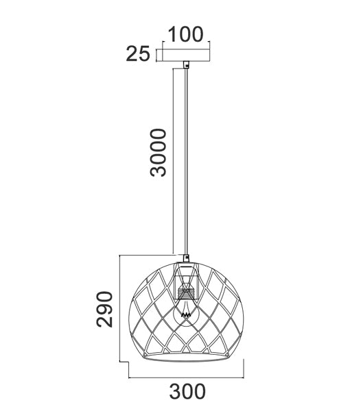 TUILE: Interior Large Embossed Tiled Iron Wine Glass Shape Pendant Lights