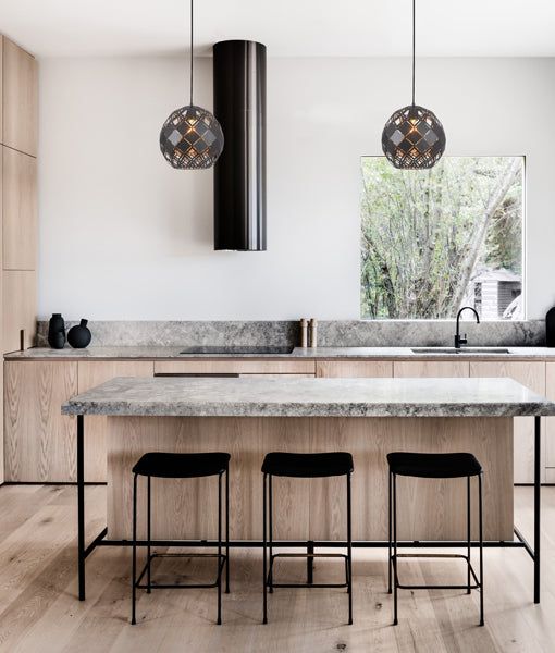 TUILE: Interior Large Embossed Tiled Iron Wine Glass Shape Pendant Lights