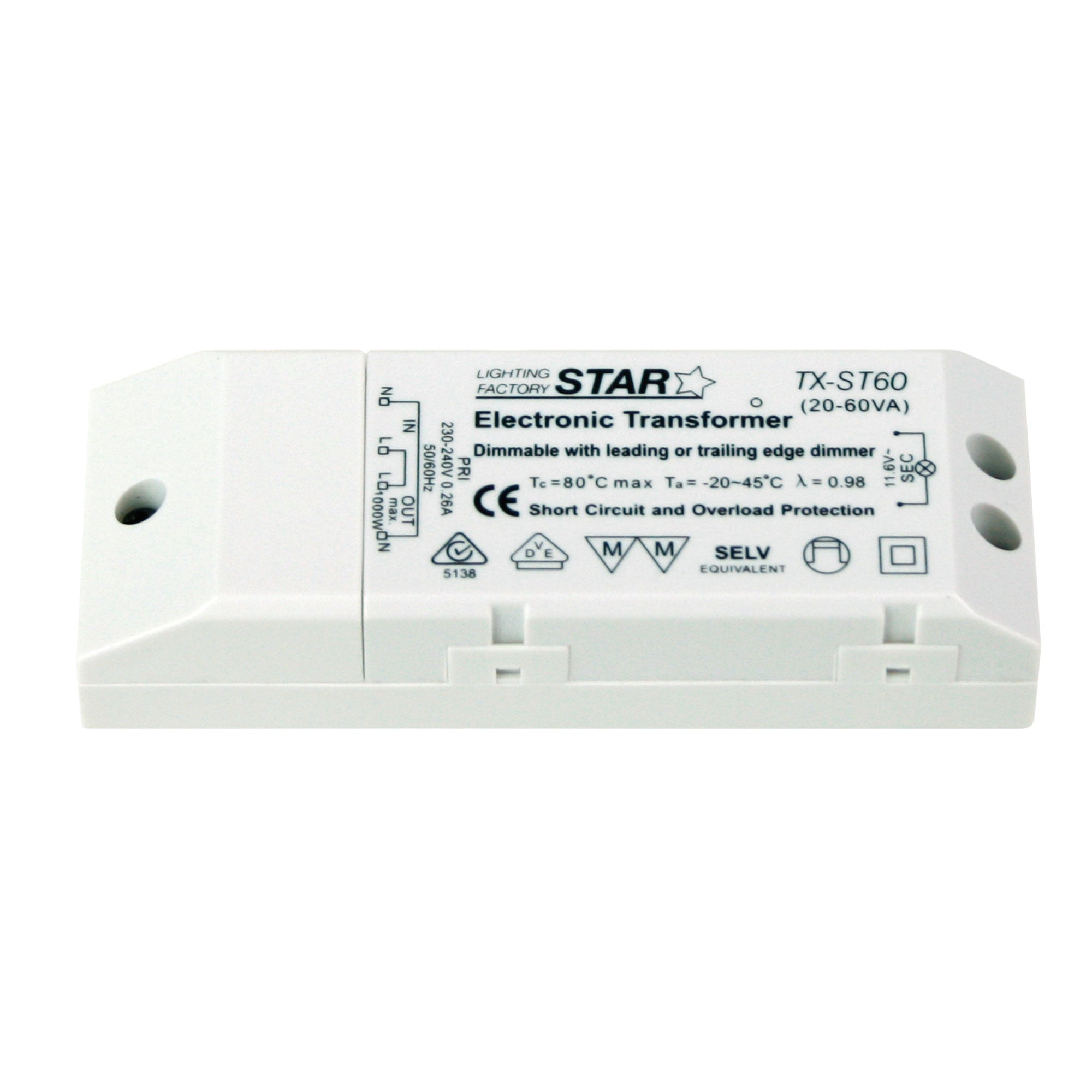 TX-STAR-60VA Electronic Transformer 240-12V 60W