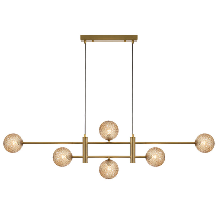 Tyson 6 Light Pendant Antique Gold