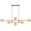 Tyson 6 Light Pendant Antique Gold