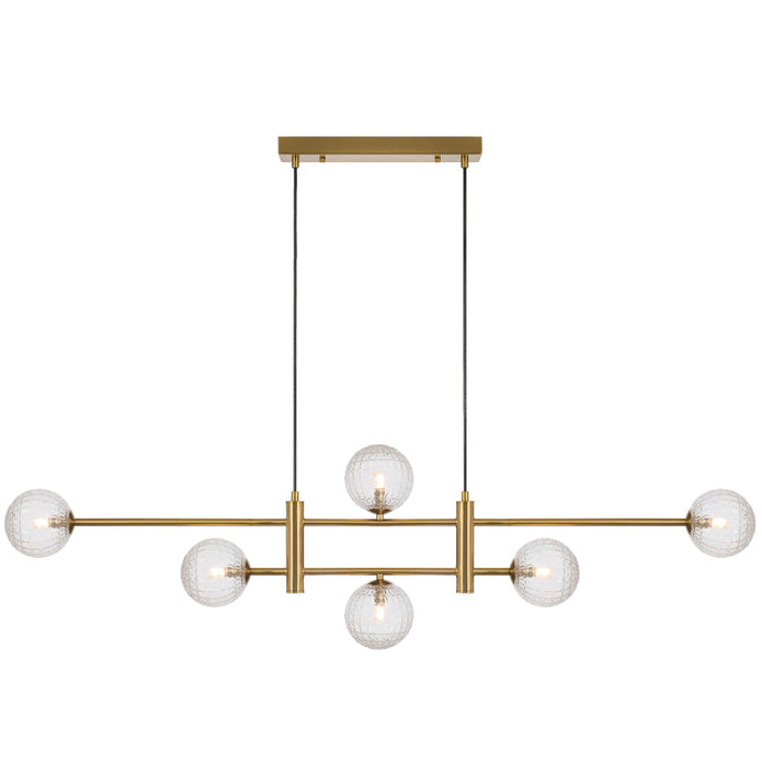 Tyson 6 Light Pendant Antique Gold
