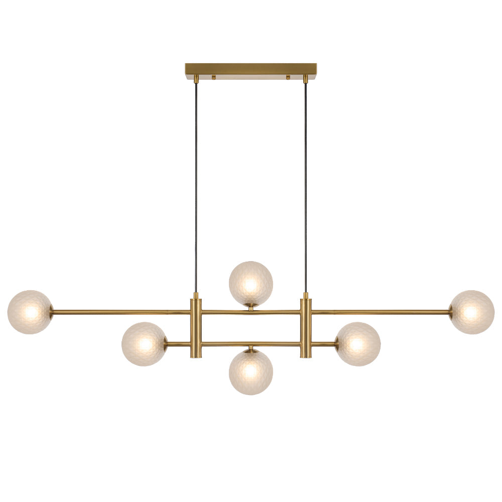 Tyson 6 Light Pendant Antique Gold