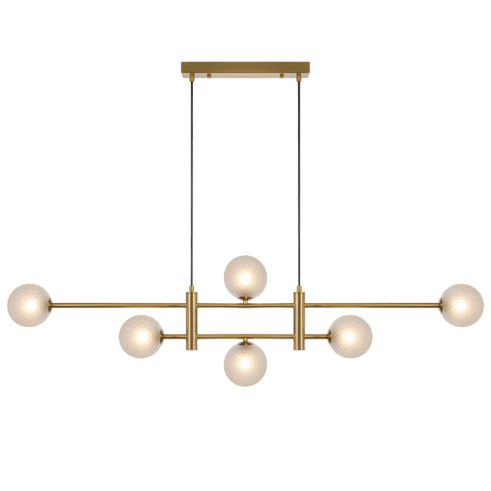 Tyson 6 Light Pendant Antique Gold