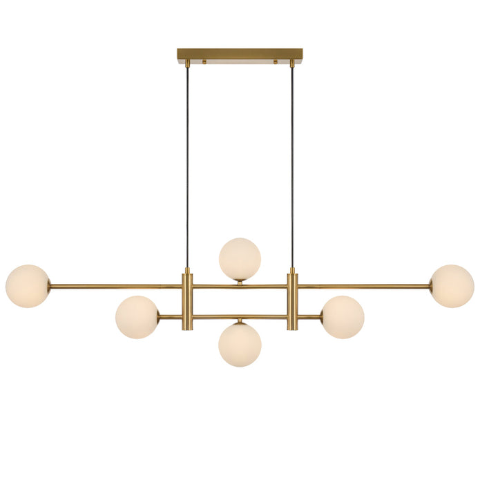 Tyson 6 Light Pendant Antique Gold