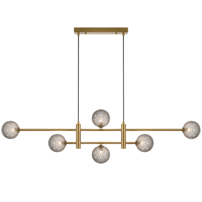 TYSON 6 LIGHT PENDANT ANTIQUE GOLD