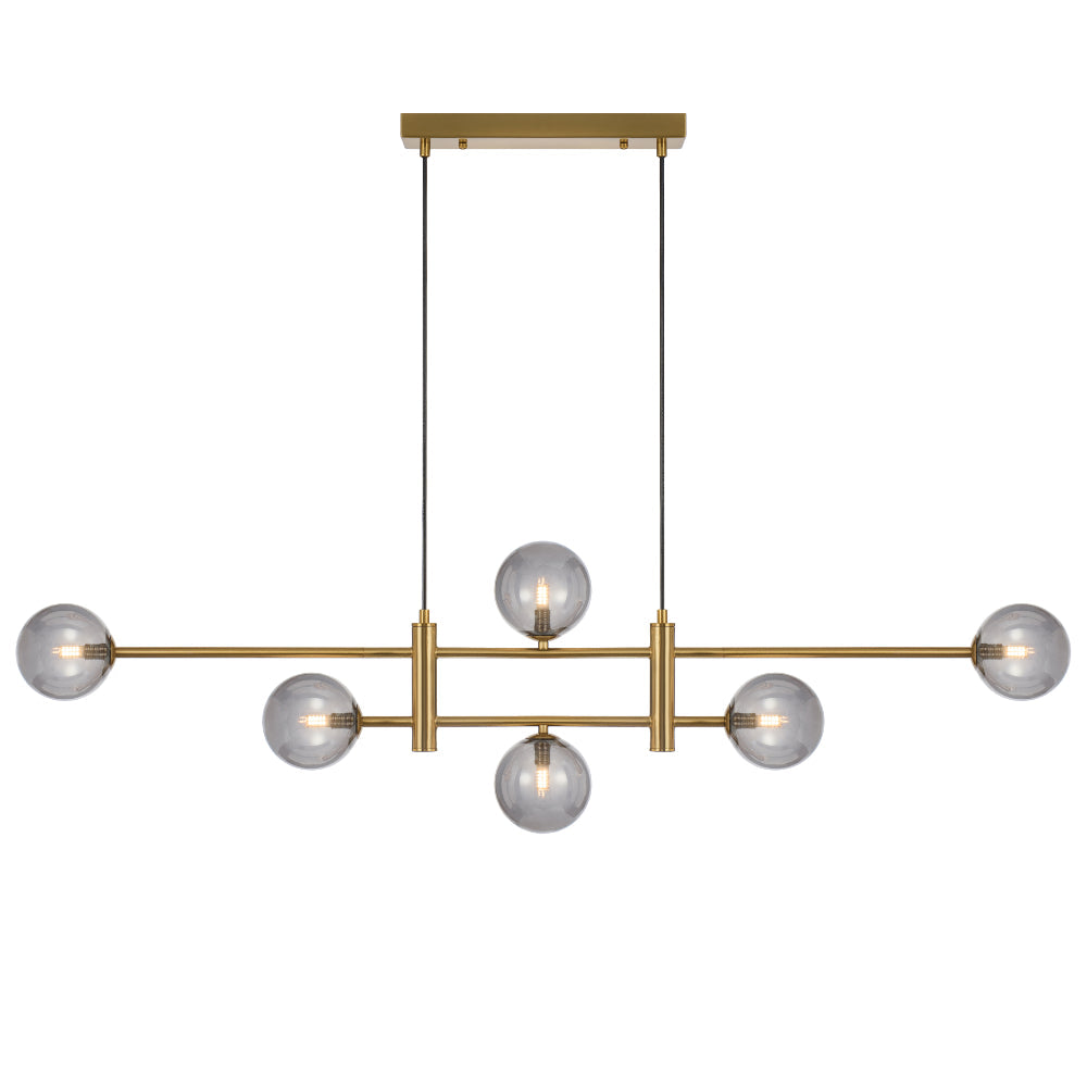 Tyson 6 Light Pendant Antique Gold