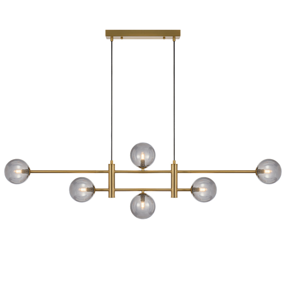 Tyson 6 Light Pendant Antique Gold