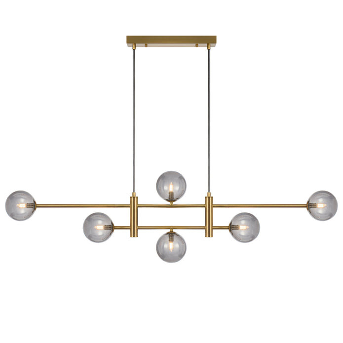 Tyson 6 Light Pendant Antique Gold