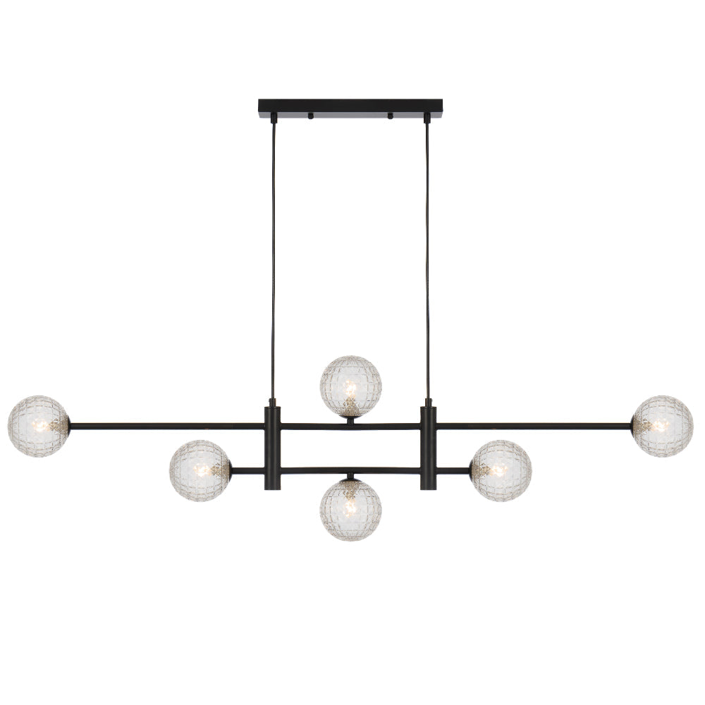 Tyson 6 Light Pendant Black