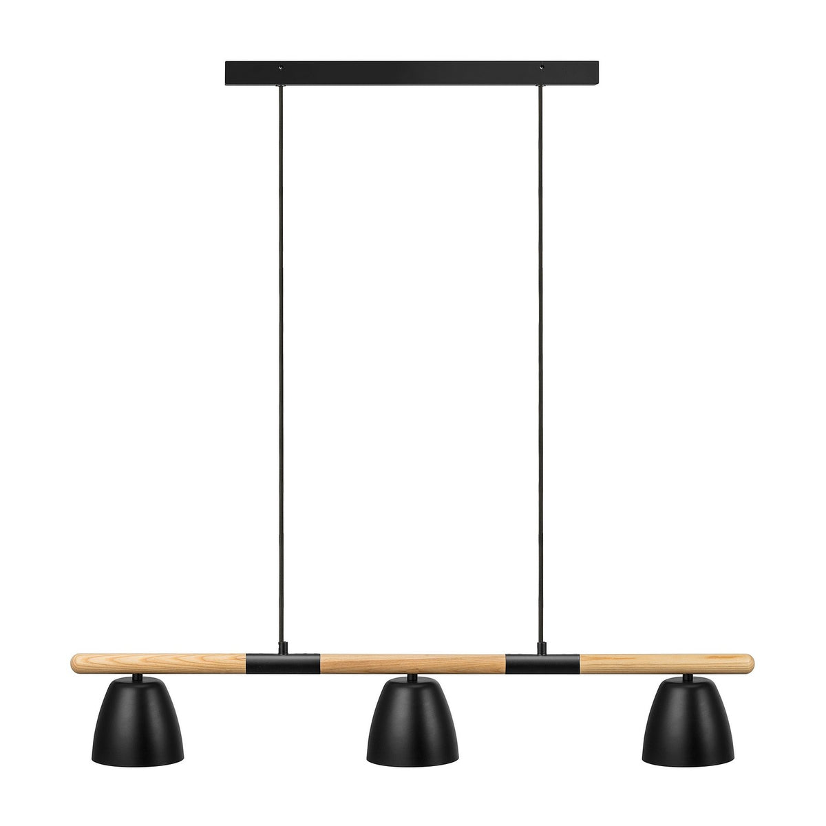 Theo 3-Pendant Pendant Light Black