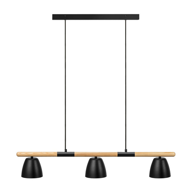 Theo 3-Pendant Pendant Light Black