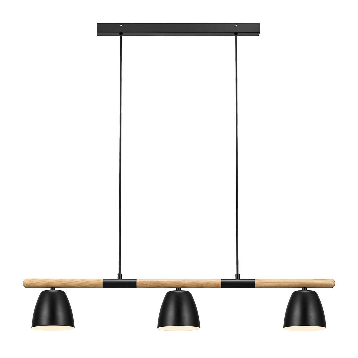 Theo 3-Pendant Pendant Light Black