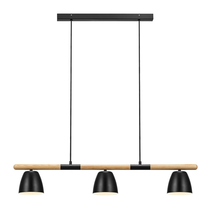Theo 3-Pendant Pendant Light Black