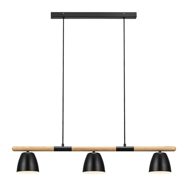 Theo 3-Pendant Pendant Light Black