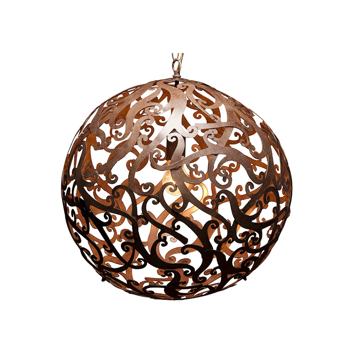 Theodore E27 Orb Pendant Bronze