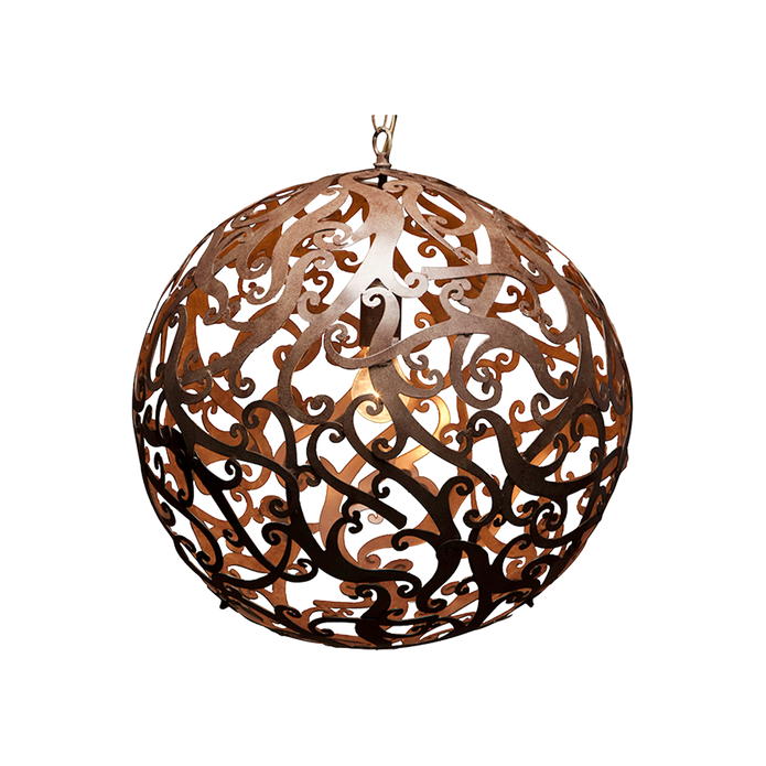 Theodore E27 Orb Pendant Bronze