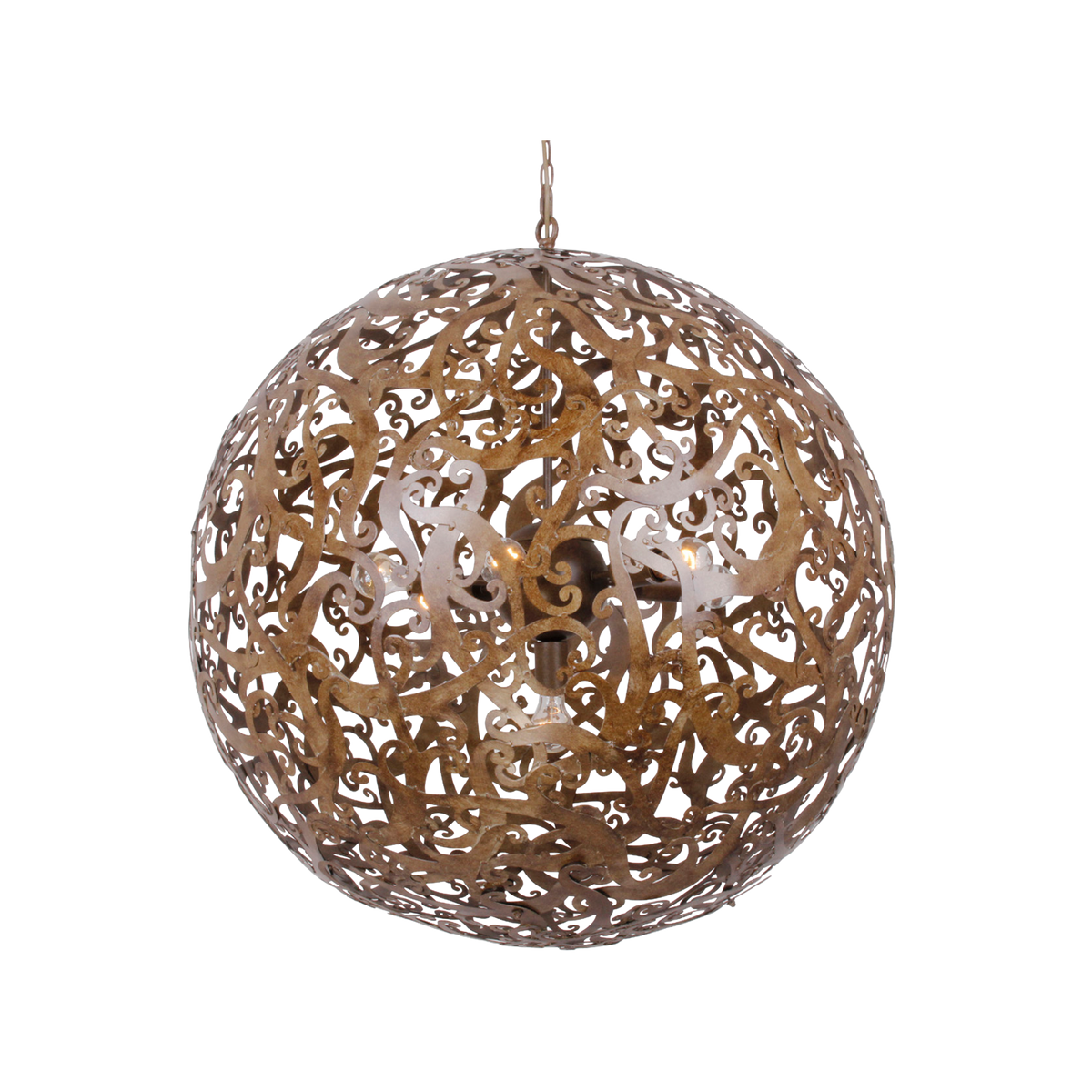 Theodore E27 Orb Pendant Bronze