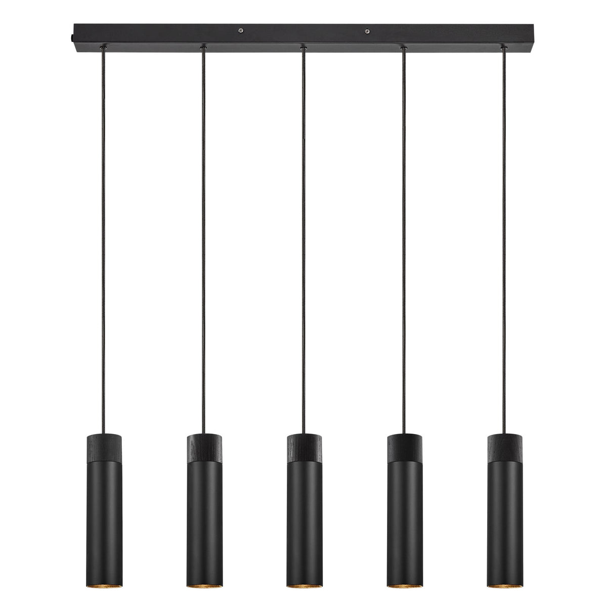 Tilo 5-Spot Pendant Light Black