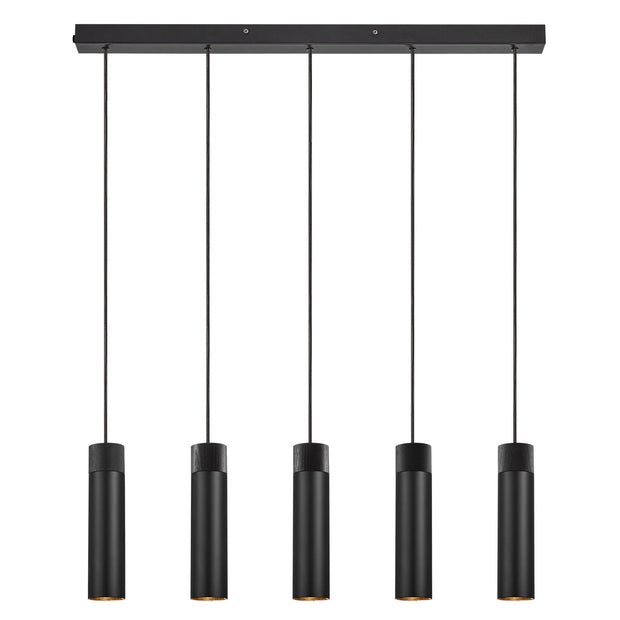 Tilo 5-Spot Pendant Light Black