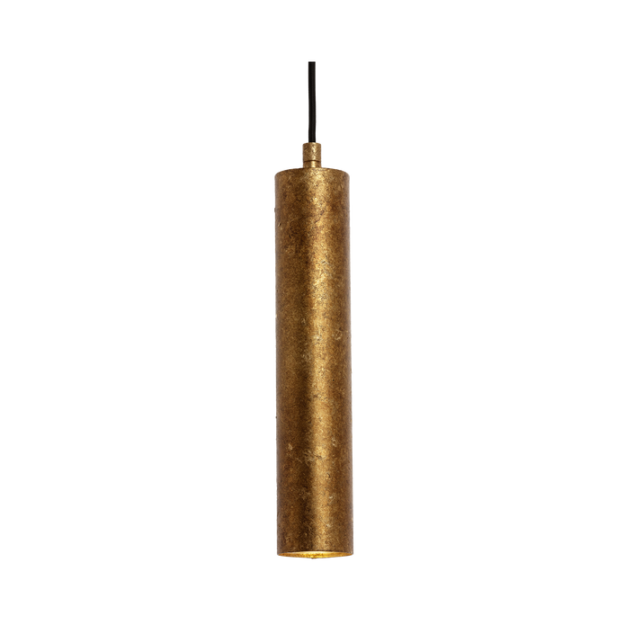 Toress 30cm 1 Light Small GU10 Pendant Aged Gold Leaf