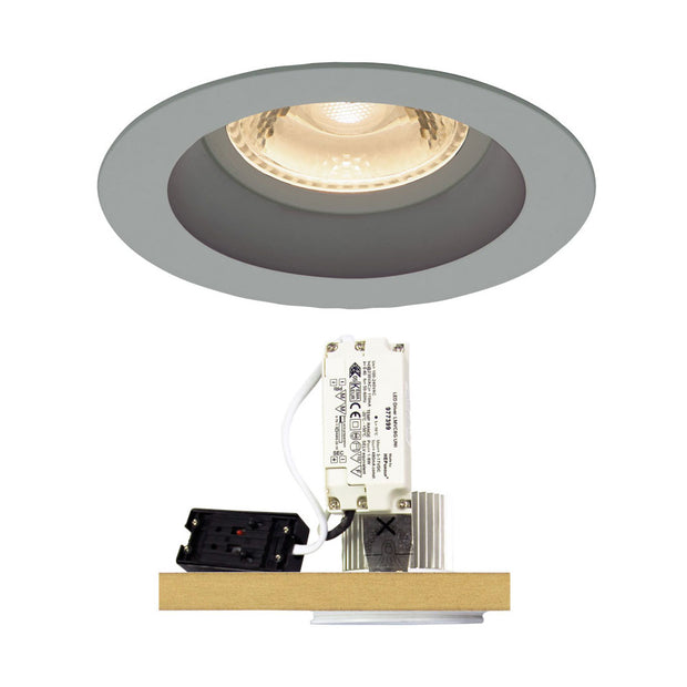 Coast LED Silver 6W 3000K Recessed Downlight IP44