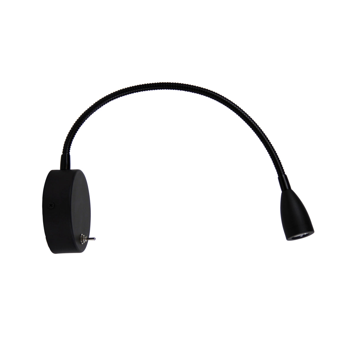 Flexi 3W LED Switched Flexible Wall Light 30cm in Black