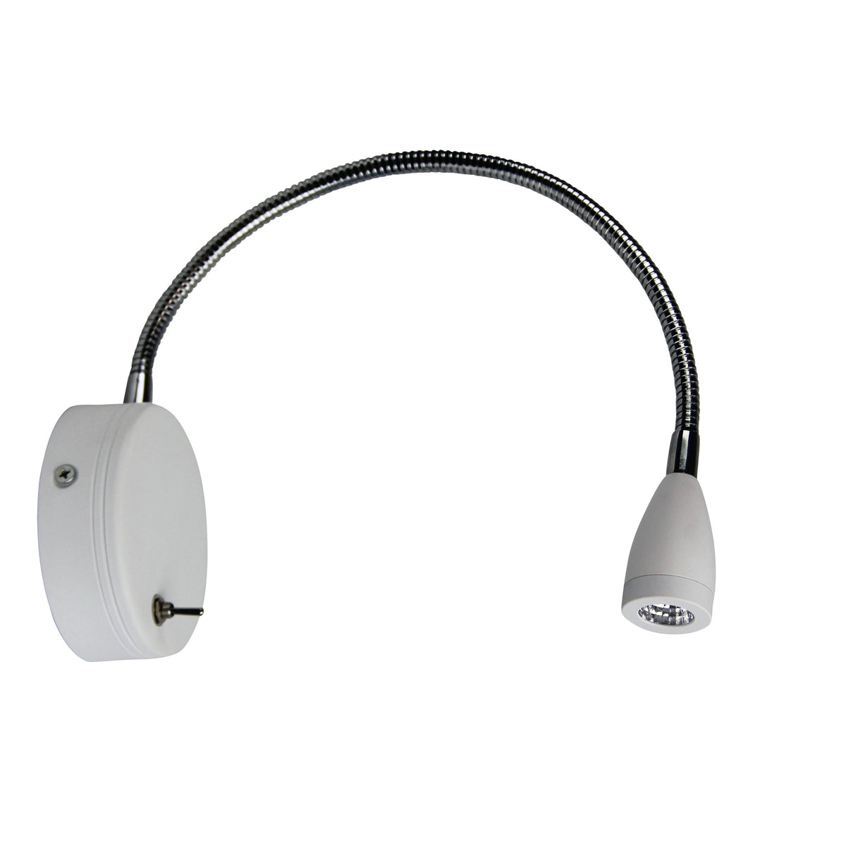 Flexi White 3W 240V 4000K Switched Flexible Wall Light