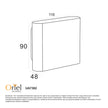 Wash Black 2X3W 240V CCT IP65 Up/Down LED Wall Light