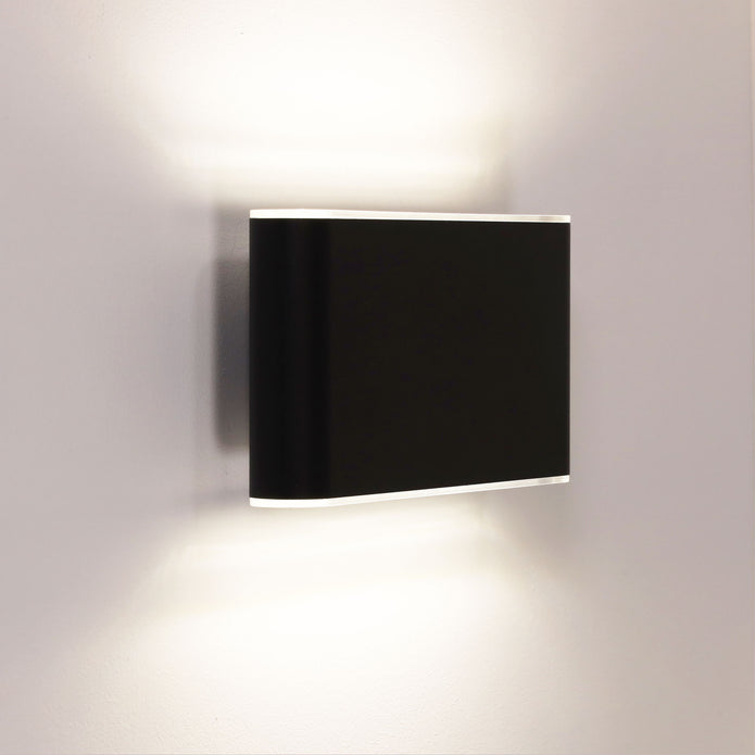 Wash Black 2X6W 240V CCT IP65 Up/Down LED Wall Light