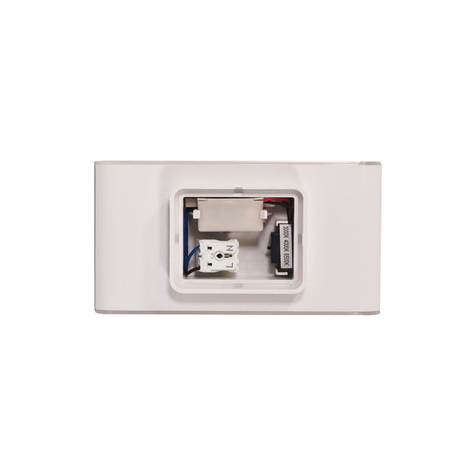 Wash White 2X6W 240V CCT IP65 Up/Down LED Wall Light