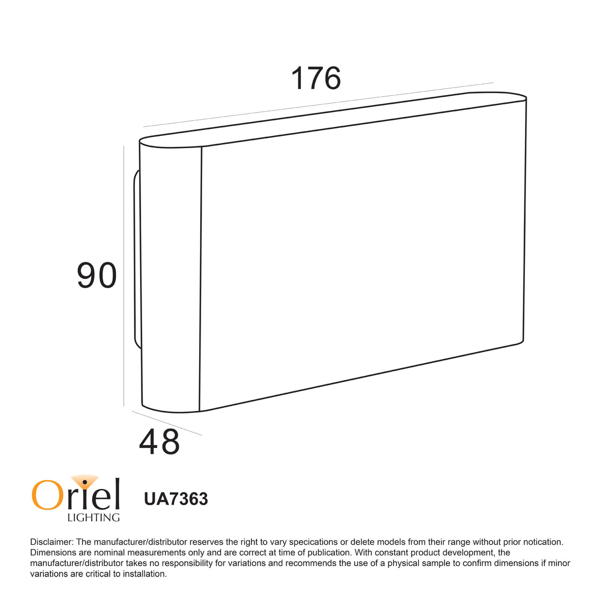 Wash Black 2X6W 240V CCT IP65 Up/Down LED Wall Light