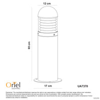 Thumbnail for Terzo Graphite 240V E27 LED Ready 650mm IP44 Outdoor Bollard