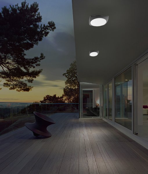 Ulan LED 20 Watt Exterior Surface Mount Wall / Ceiling Light in Dark Grey