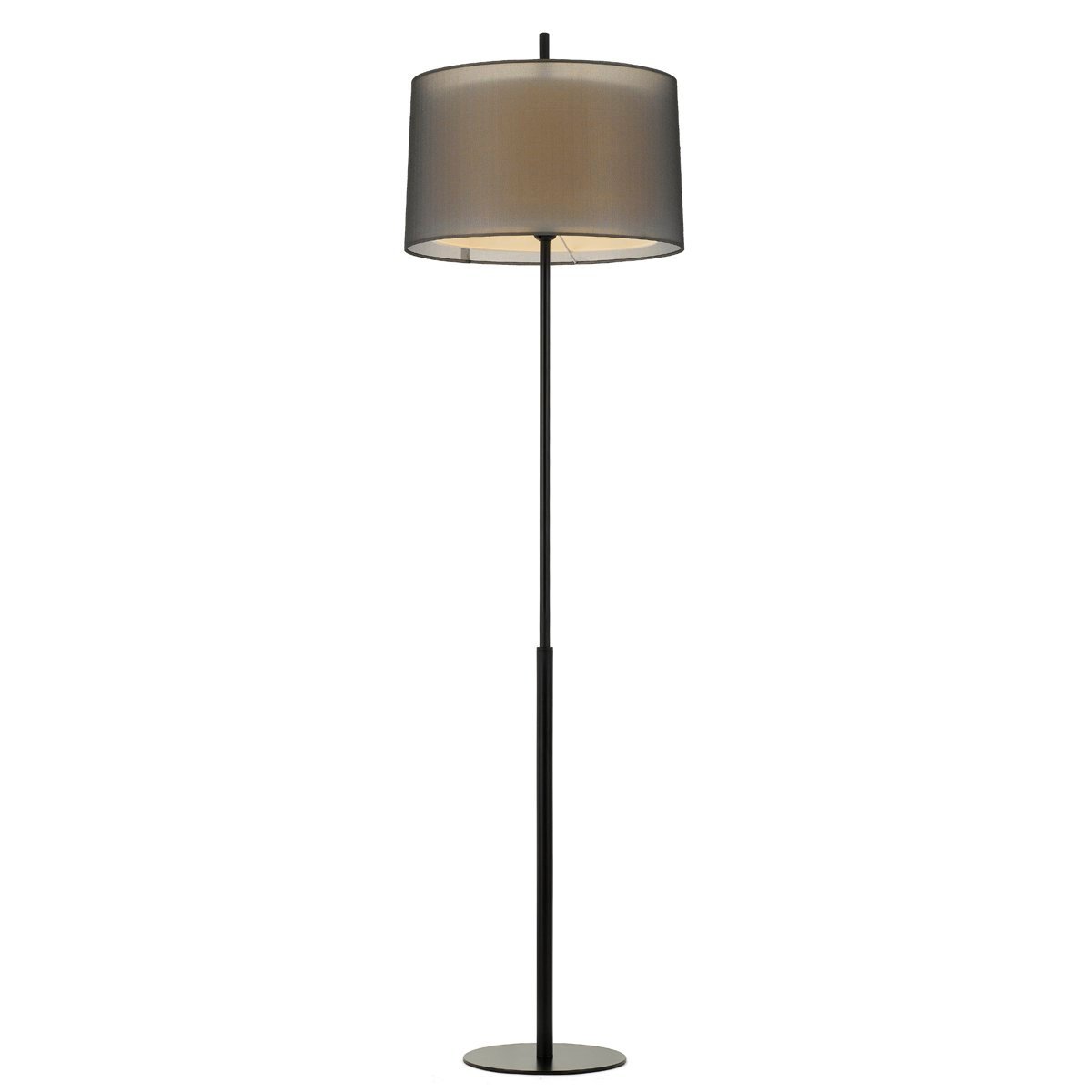 Vale Floor Lamp in Black with Black Shade