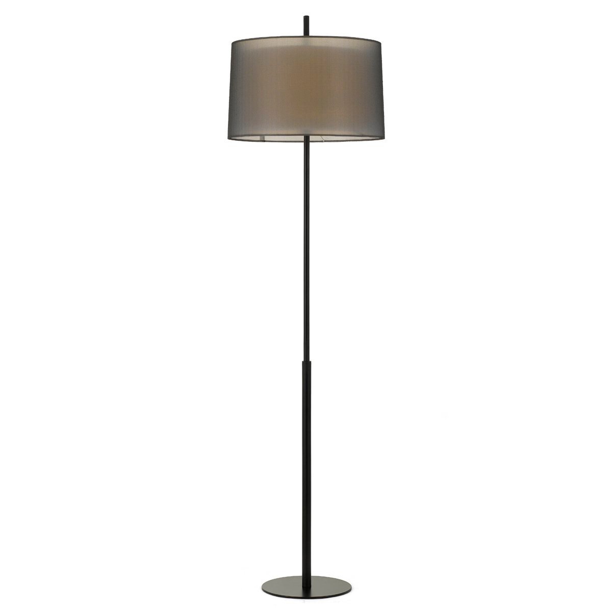 Vale Floor Lamp in Black with Black Shade