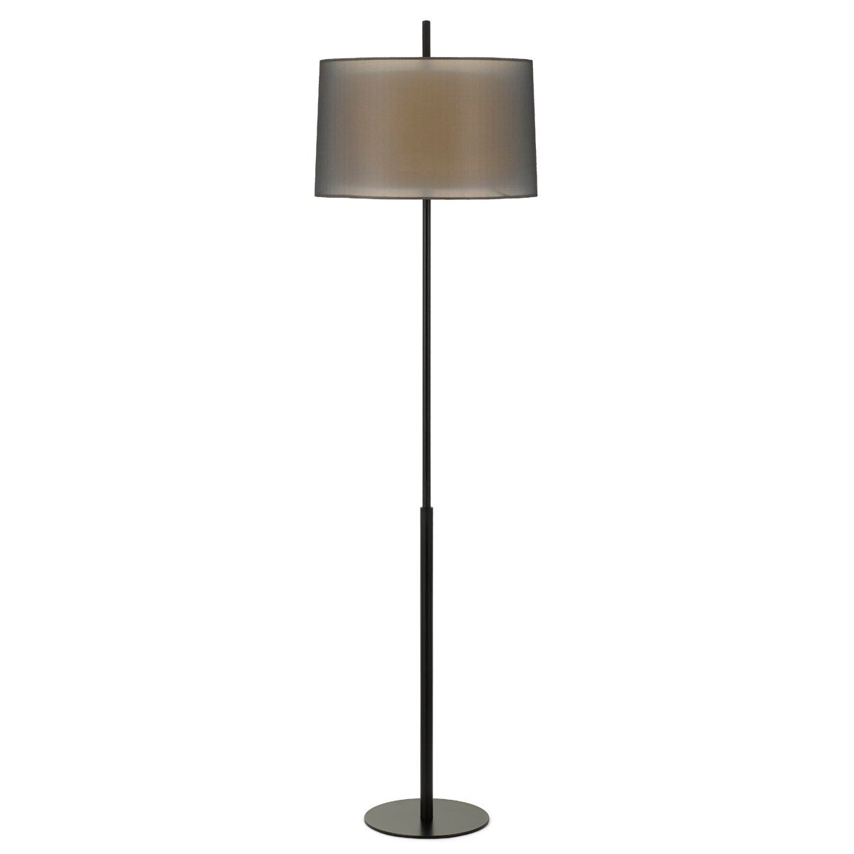 Vale Floor Lamp in Black with Black Shade