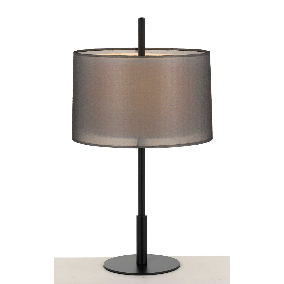 Vale Table Lamp in Black with Black Shade