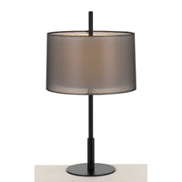 Thumbnail for Vale Table Lamp in Black with Black Shade