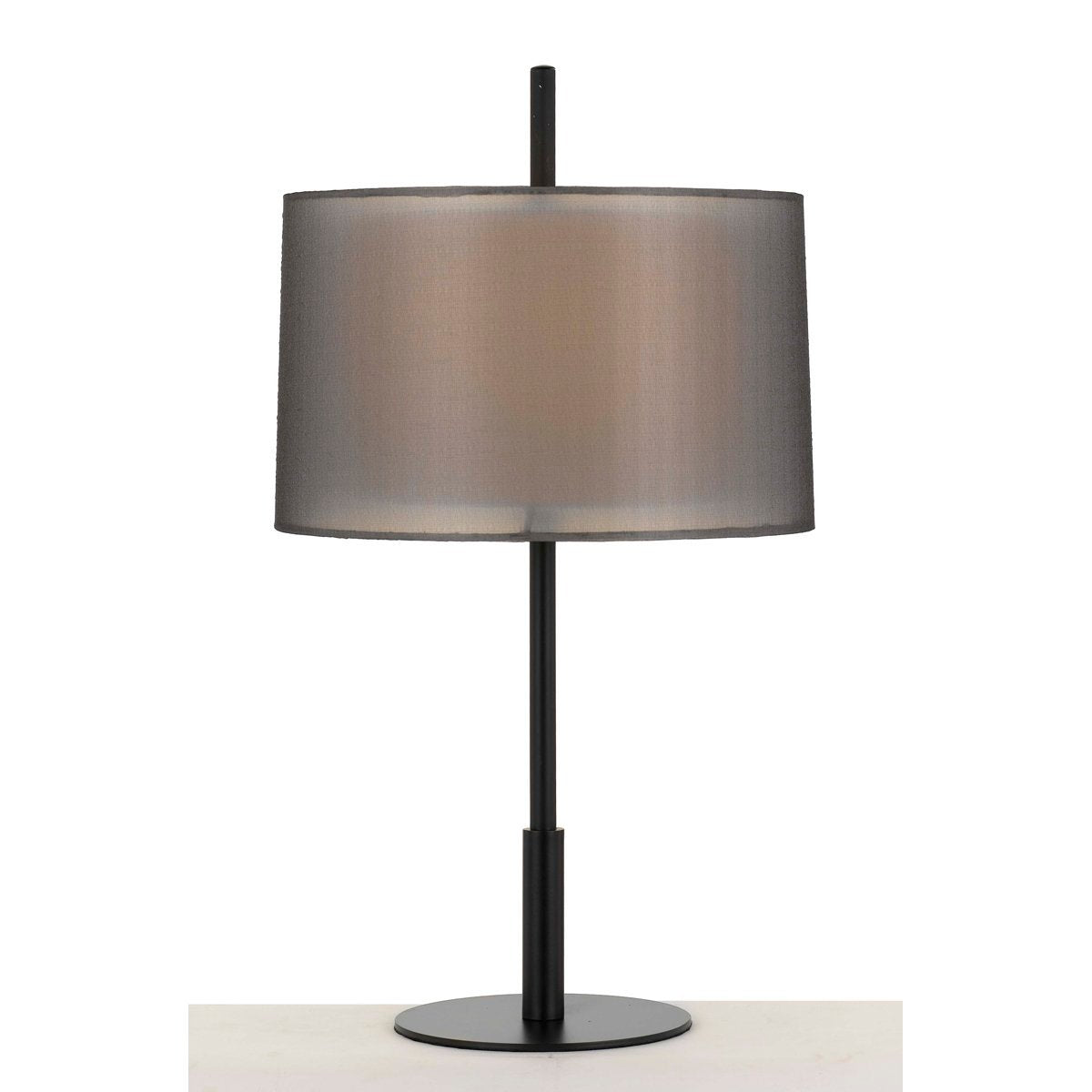 Vale Table Lamp in Black with Black Shade