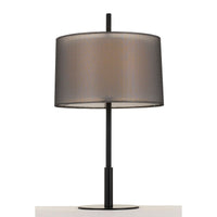 Thumbnail for Vale Table Lamp in Black with Black Shade