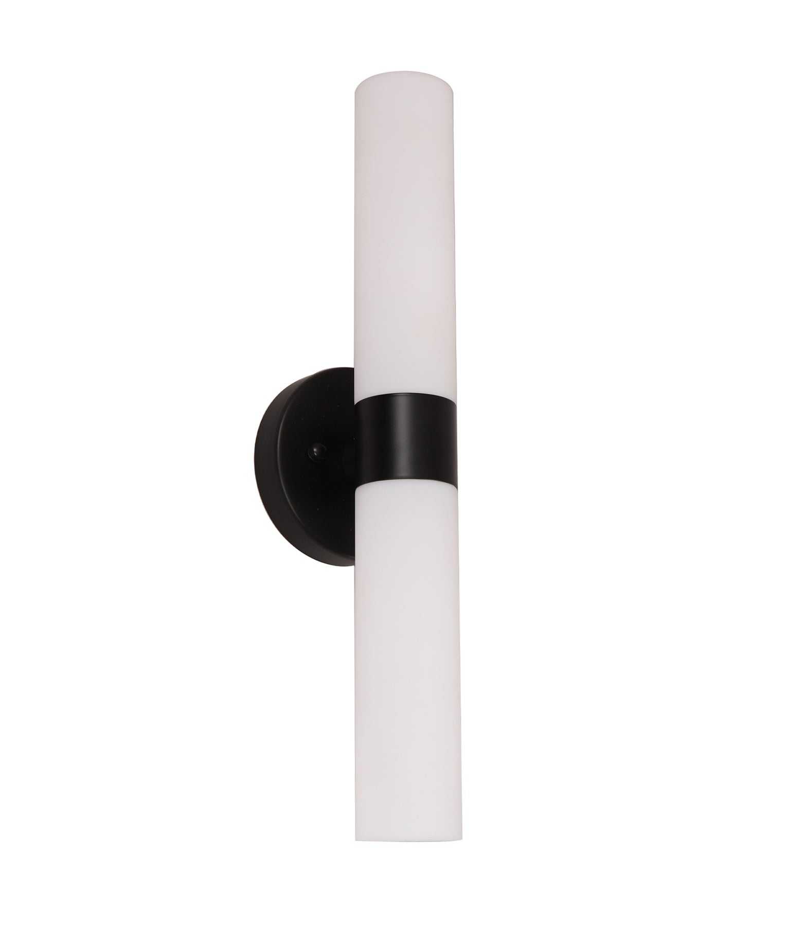 Vara: Interior Tubular Up/Down Opal Glass Wall Lights