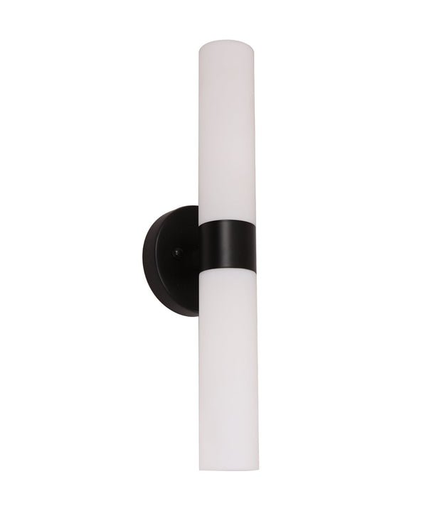 Vara: Interior Tubular Up/Down Opal Glass Wall Lights