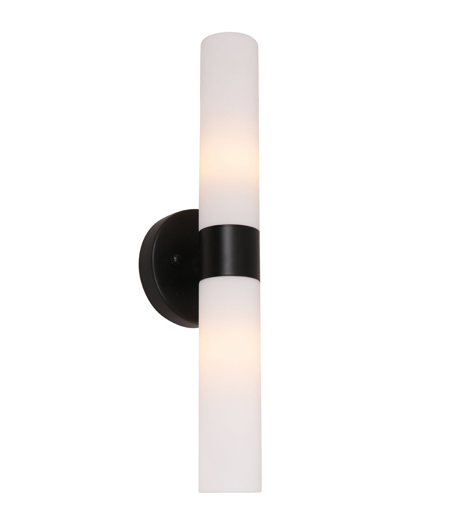 Vara: Interior Tubular Up/Down Opal Glass Wall Lights