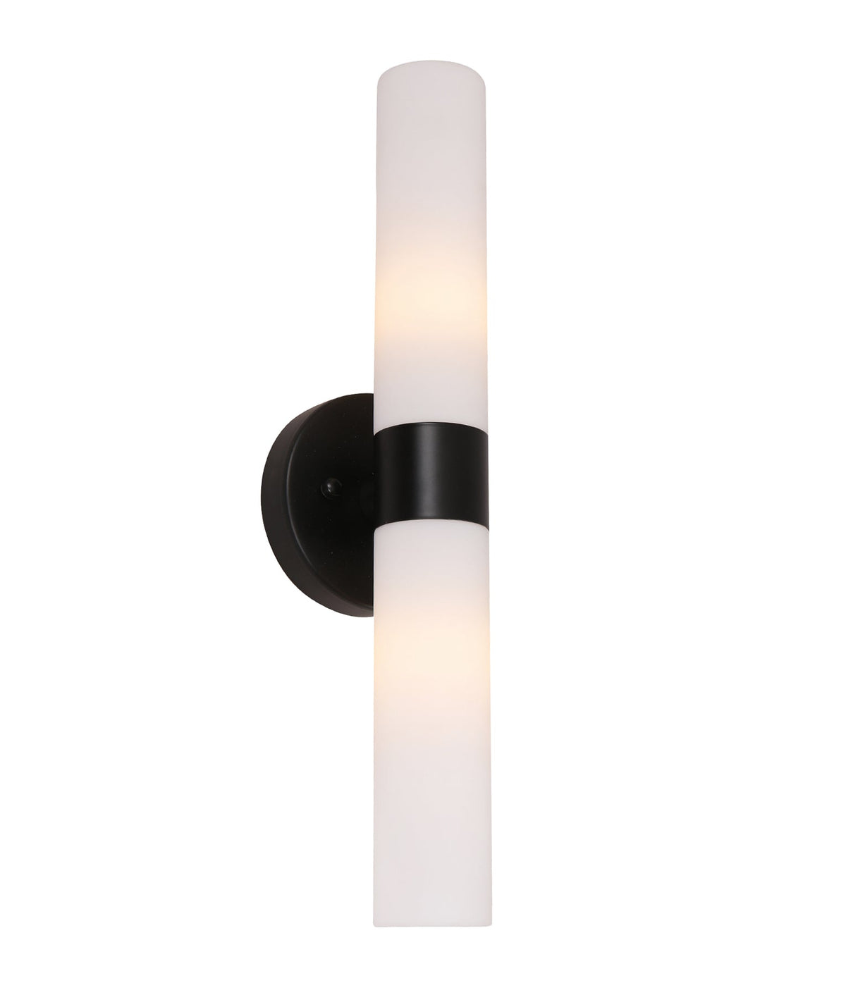 Vara: Interior Tubular Up/Down Opal Glass Wall Lights