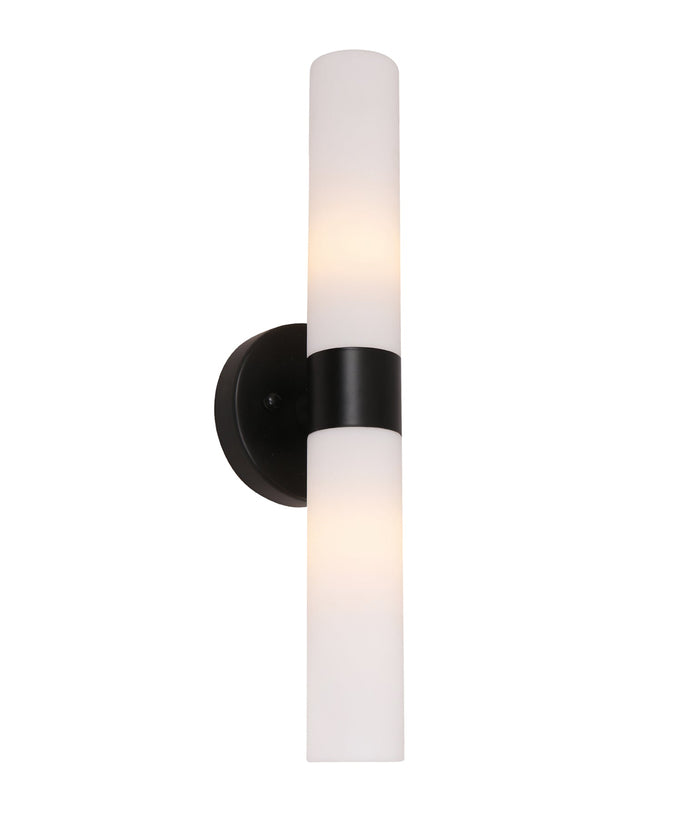 Vara: Interior Tubular Up/Down Opal Glass Wall Lights