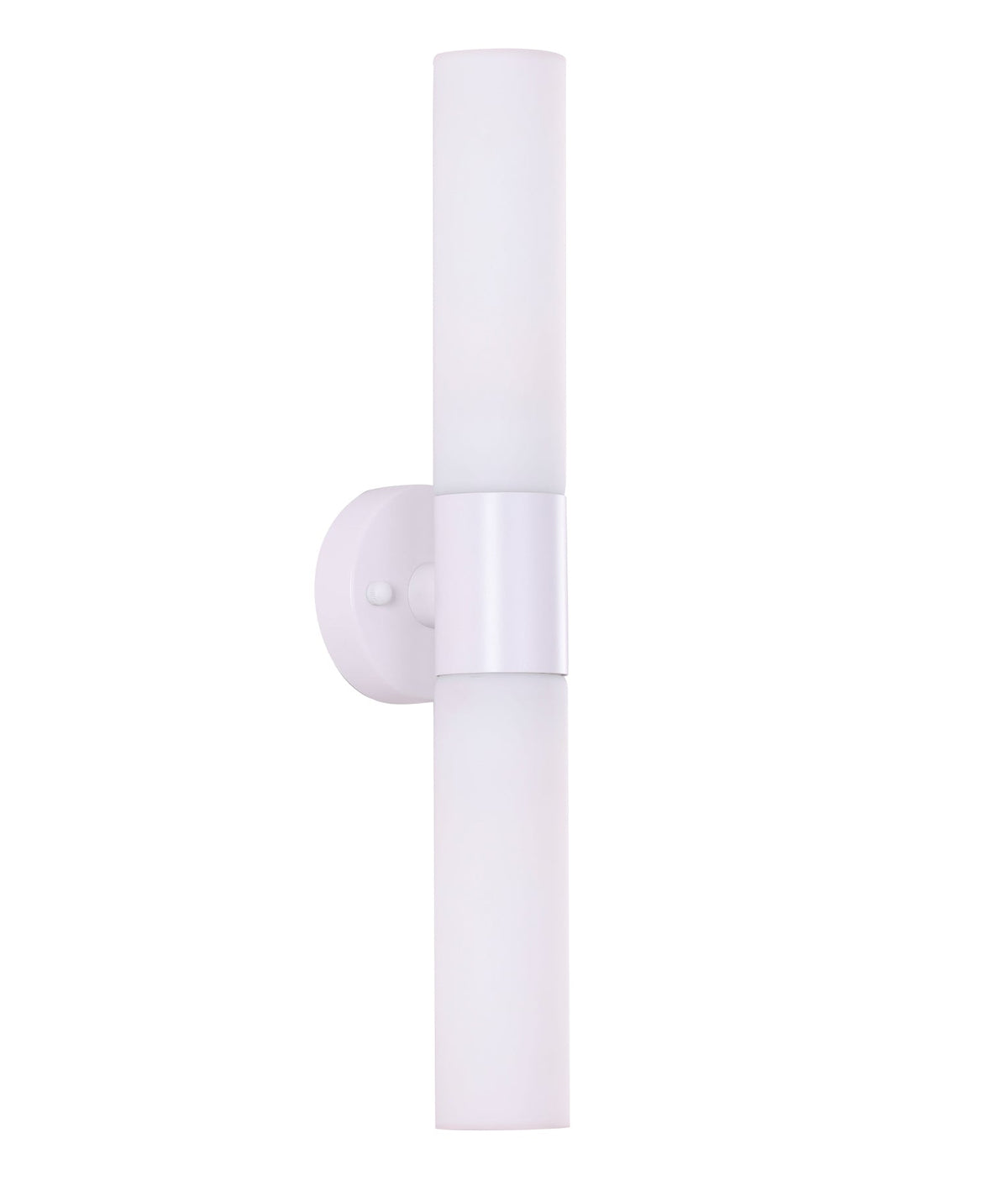 Vara: Interior Tubular Up/Down Opal Glass Wall Lights